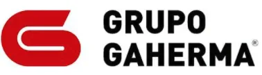 Logotipo de Grupo Gaherma con letra G roja y texto negro