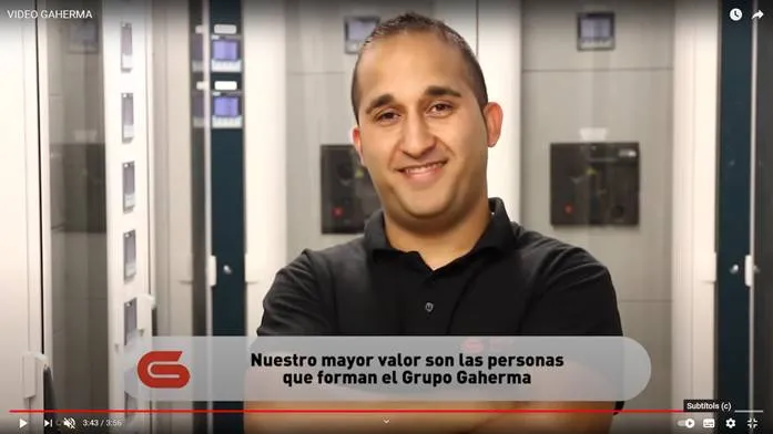 Trabajador de Grupo Gaherma en video corporativo